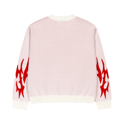 White Crimson Web Knit