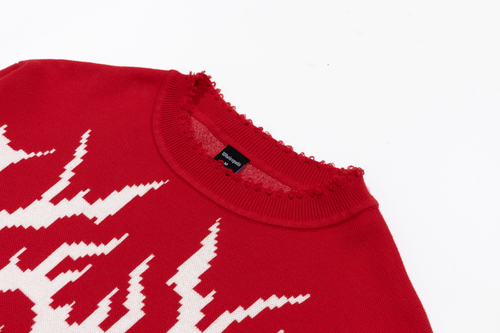 Red Crimson Web Knit