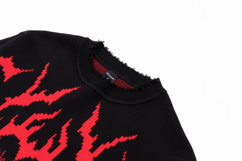 Black Crimson Web Knit