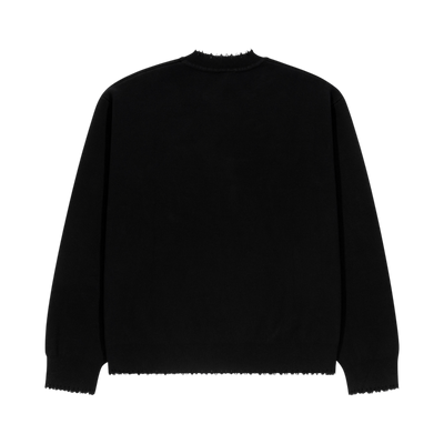 Wings of Protection Black Knit Sweater