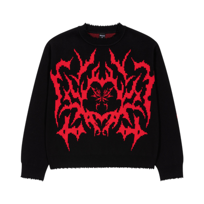 Black Crimson Web Knit