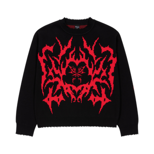 Black Crimson Web Knit
