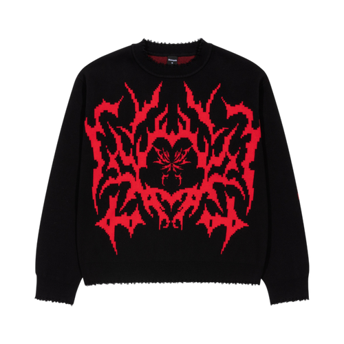 Black Crimson Web Knit