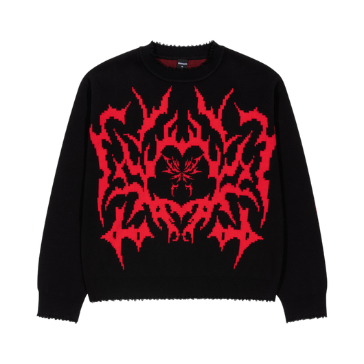 Black Crimson Web Knit