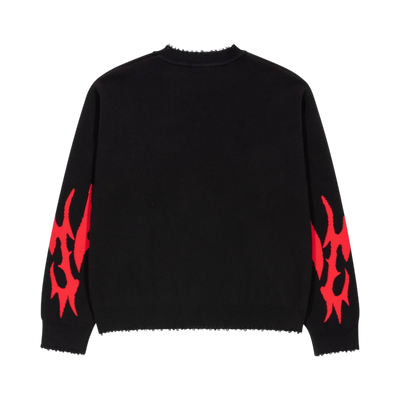 Black Crimson Web Knit