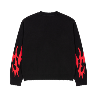Black Crimson Web Knit