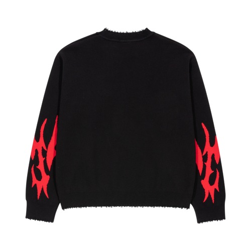 Black Crimson Web Knit