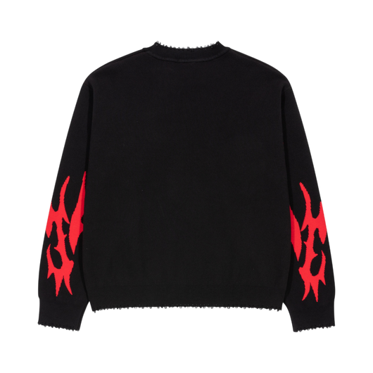 Black Crimson Web Knit