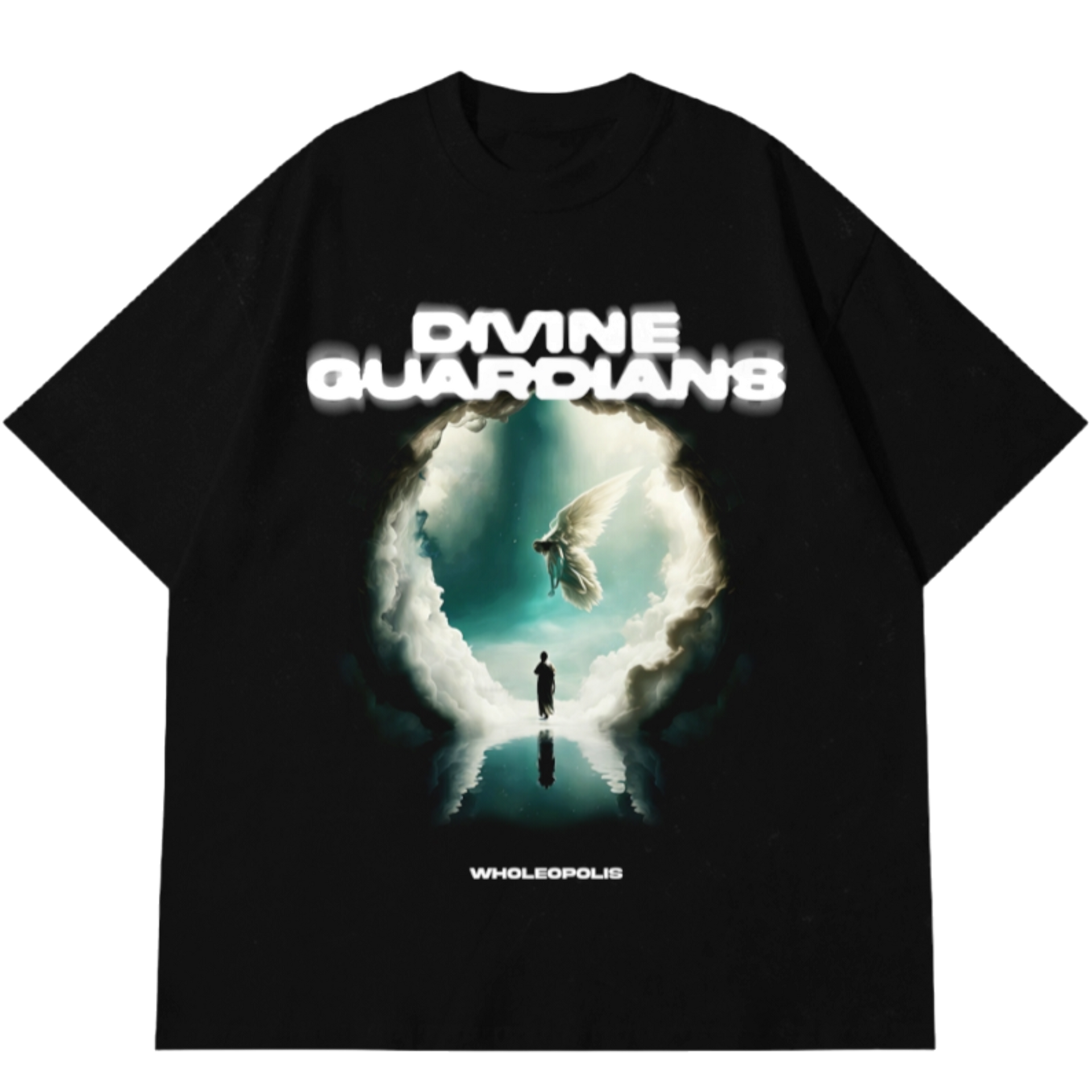 Camiseta negra Guardianes Divinos