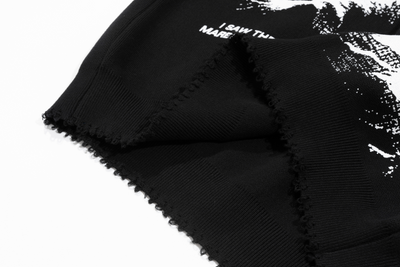 Wings of Protection Black Knit Sweater