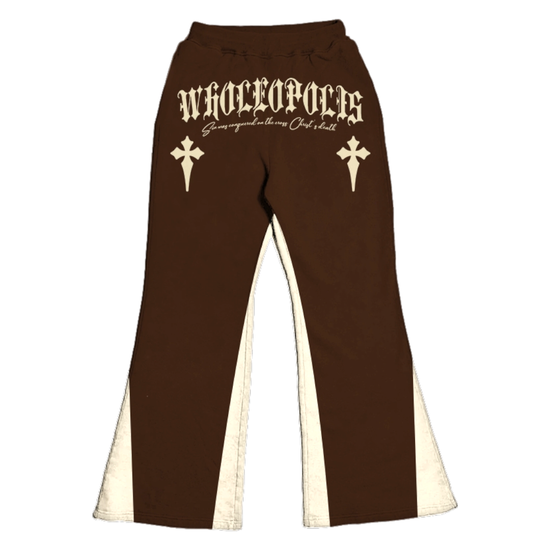 Pantaloni svasati celtici marroni