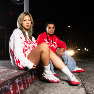 White Crimson Web Knit